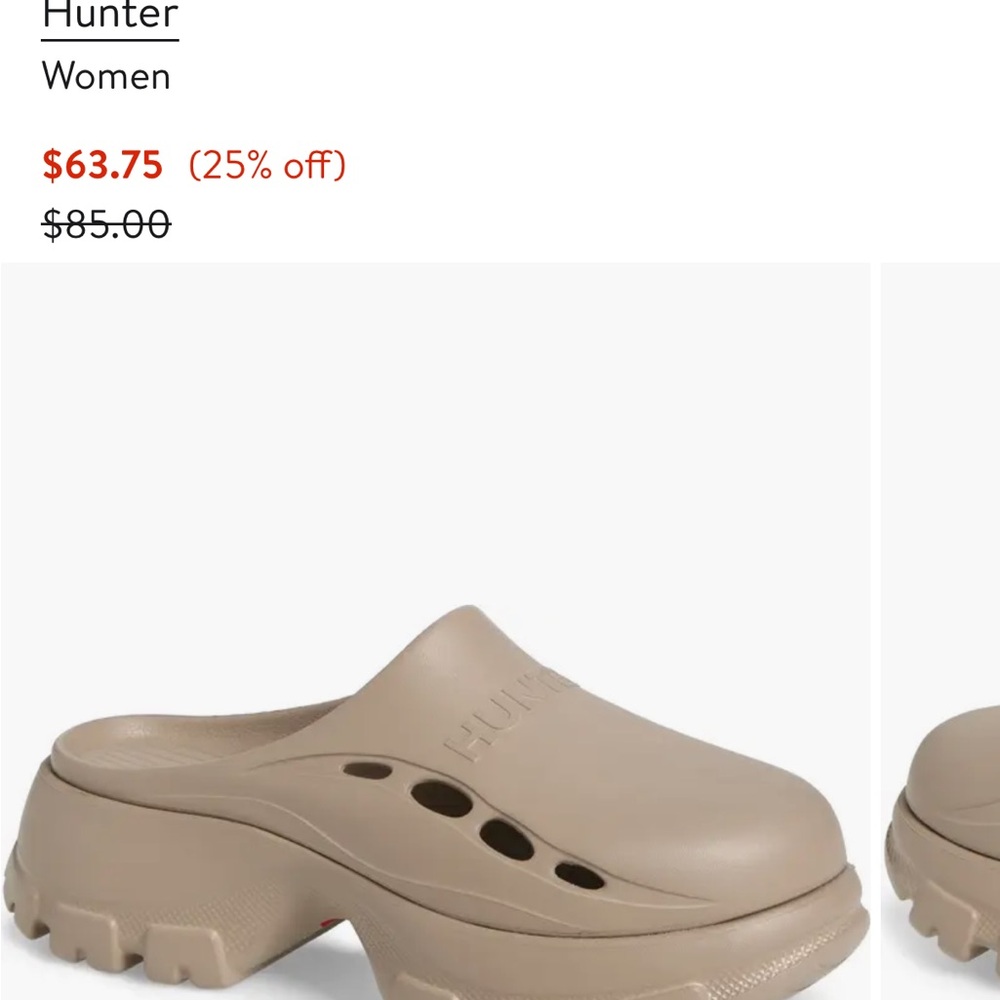 Hunter Light Natural Clogs - Picture 3 of 3